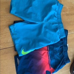 Bundle boy’s size large swim trunks
